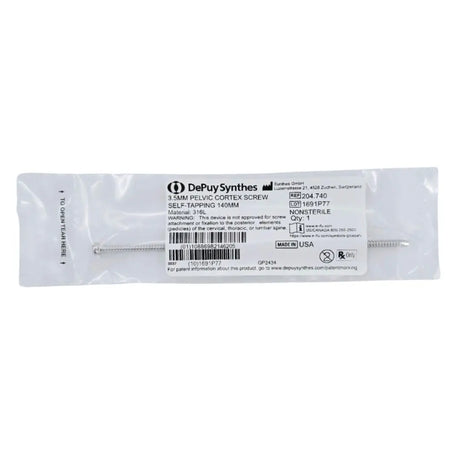 Synthes 204.740 3.5mm Pelvic Cortex Screw Self-Tapping 140mm Synthes
