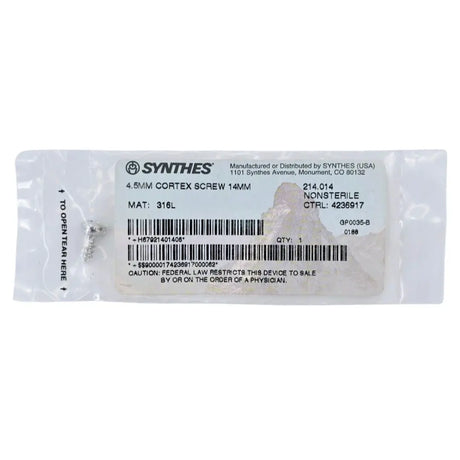 Synthes 214.014 4.5mm Cortex Screw 14mm Synthes