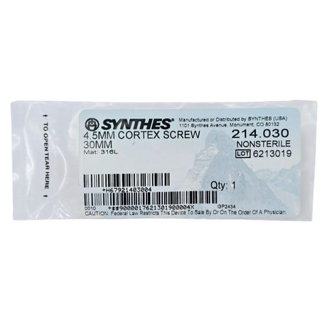Synthes 214.030 4.5mm Cortex Screw 30mm Synthes