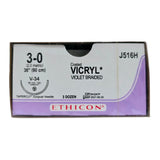 Ethicon J516H 3-0 Coated VICRYL Violet 1X36" V-34 Box of 36 Ethicon