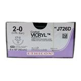 Ethicon J726D 2-0 Coated VICRYL 8X18" CT-2 Control Release Box of 12 Ethicon