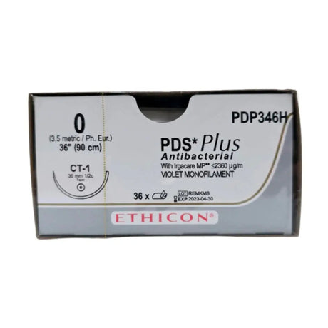 Ethicon PDP346H 0 PDS Plus Violet 1x36" CT-1 Box Of 36 Ethicon