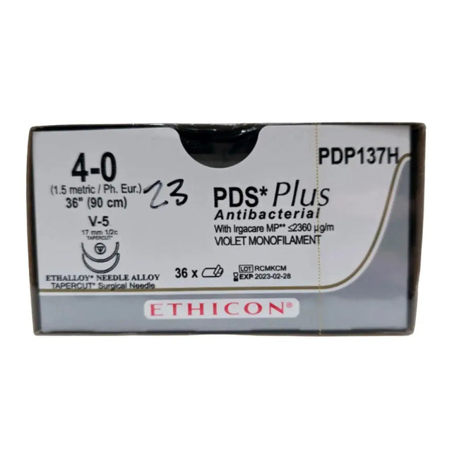 Ethicon PDP137H 4-0 PDS Plus Violet 1x36" V-5 Double Armed Box of 36 Ethicon