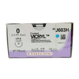 Ethicon J603H 0 COATED VICRYL VIOLET 1X27" UR-6 Box of 36 Ethicon