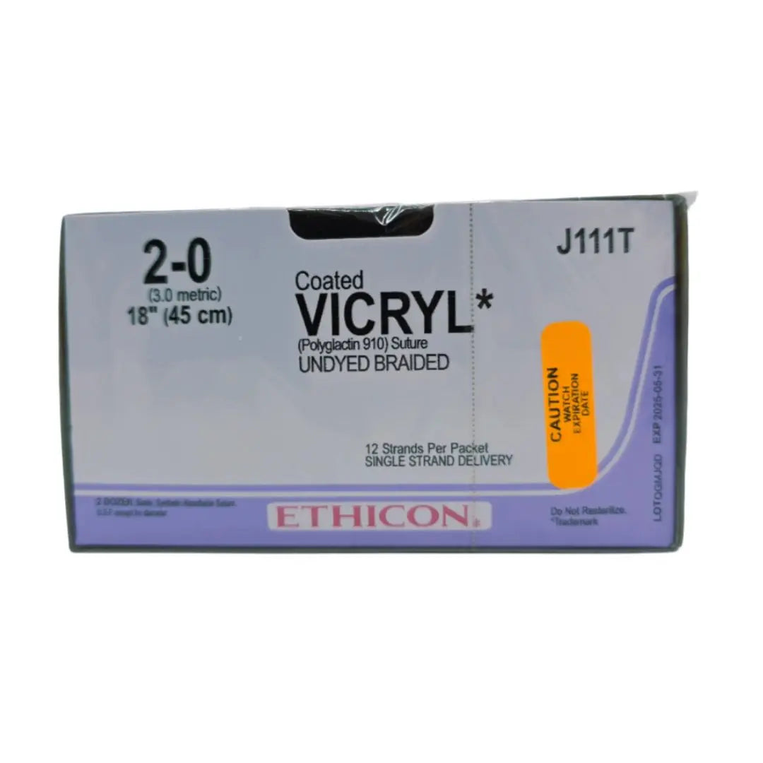 Ethicon J111T 2-0 Coated VICRYL 1X18" BX/12 Ethicon