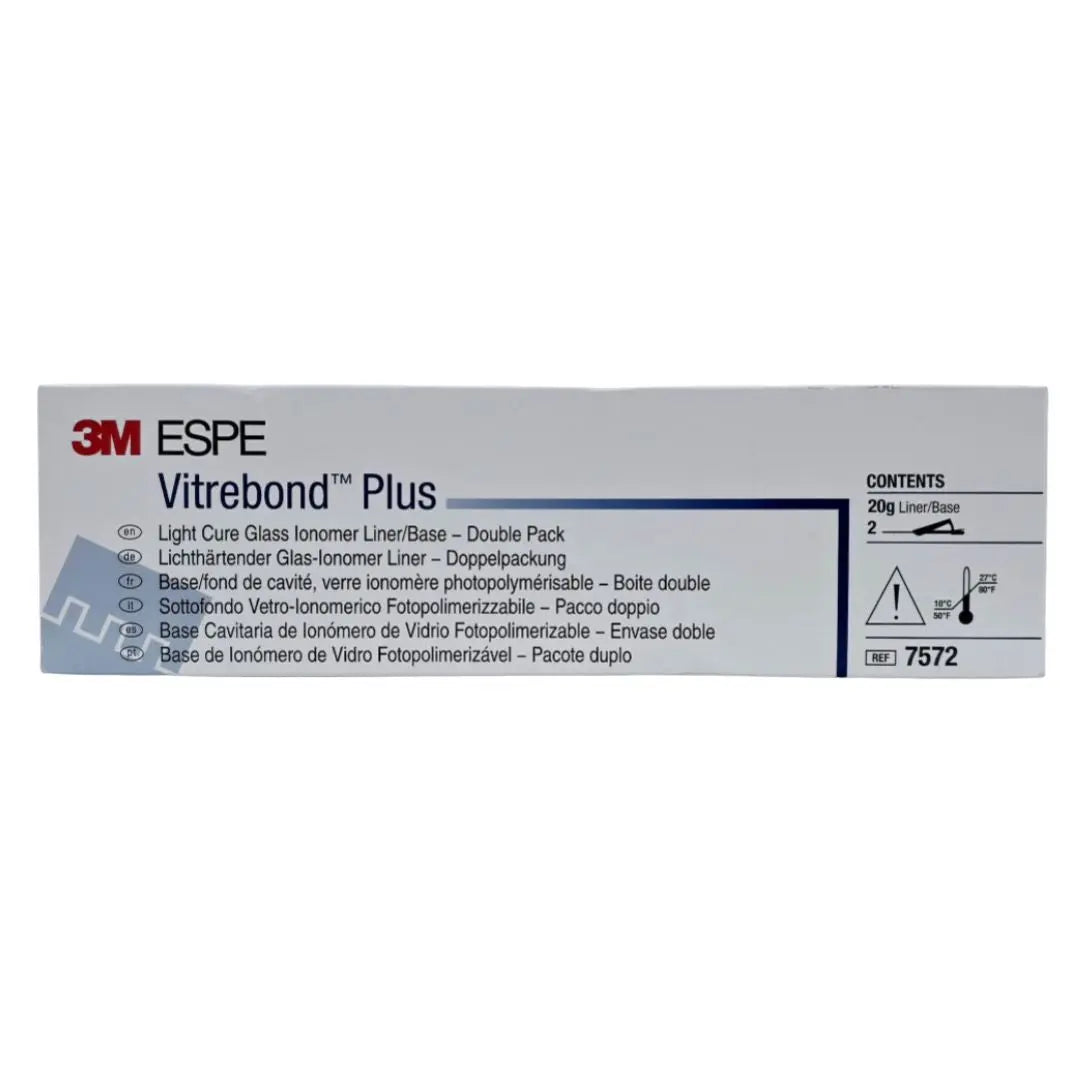 3M ESPE 7572 Vitrebond Plus Light Cure Glass Ionomer 20g Liner/ Base Clickers Double Pack 3M ESPE