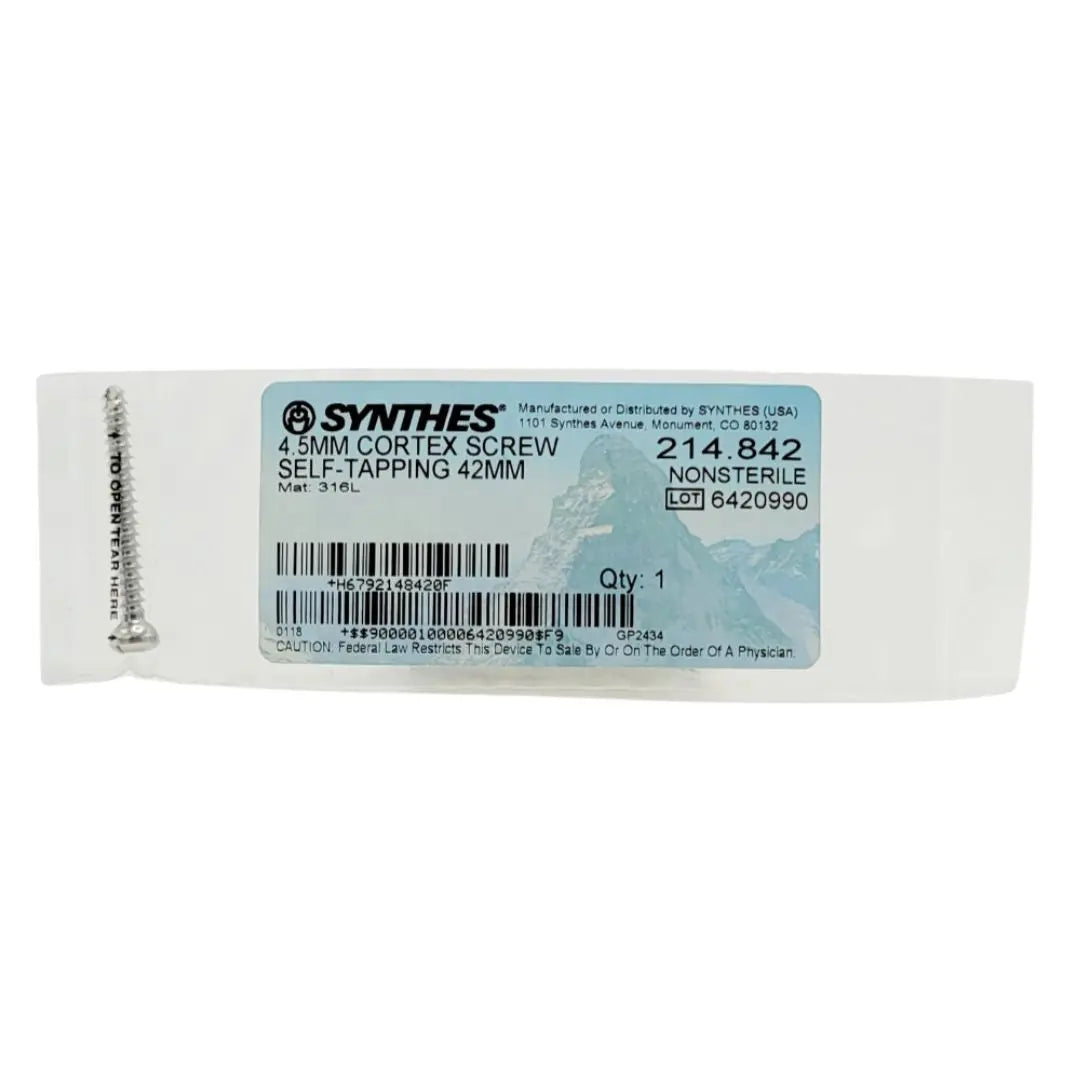 Synthes 214.842 4.5MM CORTEX SCREW SELF-TAPPING 42MM Synthes
