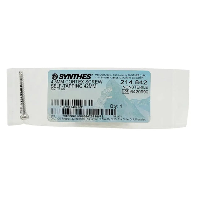 Synthes 214.842 4.5MM CORTEX SCREW SELF-TAPPING 42MM Synthes