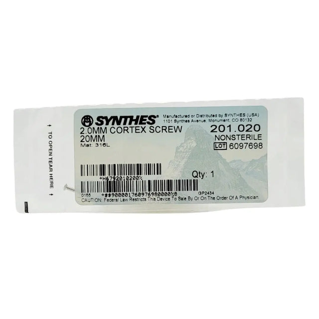 Synthes  201.020 2.0MM CORTEX SCREW 20MM Synthes