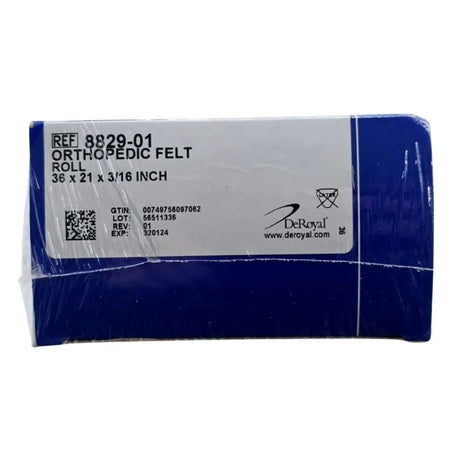 DeRoyal 8829-01 Orthopedic Felt Roll 36" x 21" x 3/16" DeRoyal