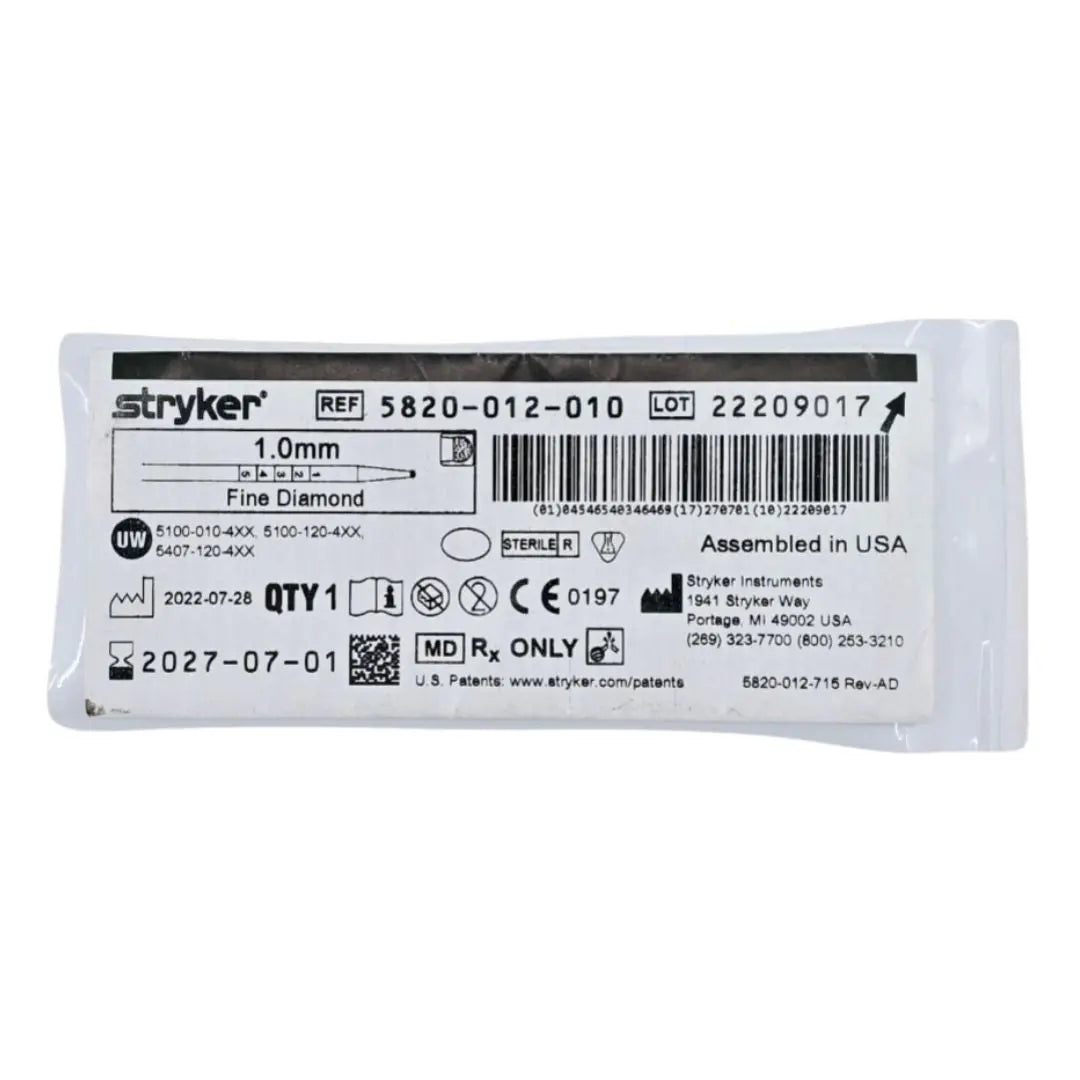 Stryker 5820-012-010 1.0mm Fine Diamond Bur Stryker