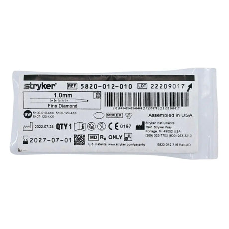 Stryker 5820-012-010 1.0mm Fine Diamond Bur Stryker