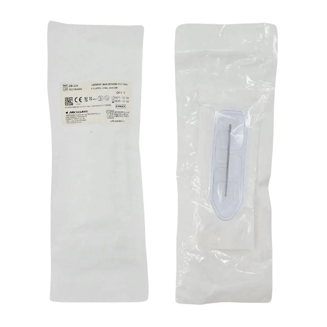 MicroAire ZB-224 Carbide Bur Round Cutting 6 Flutes Long 2mm x 73.2mm MicroAire