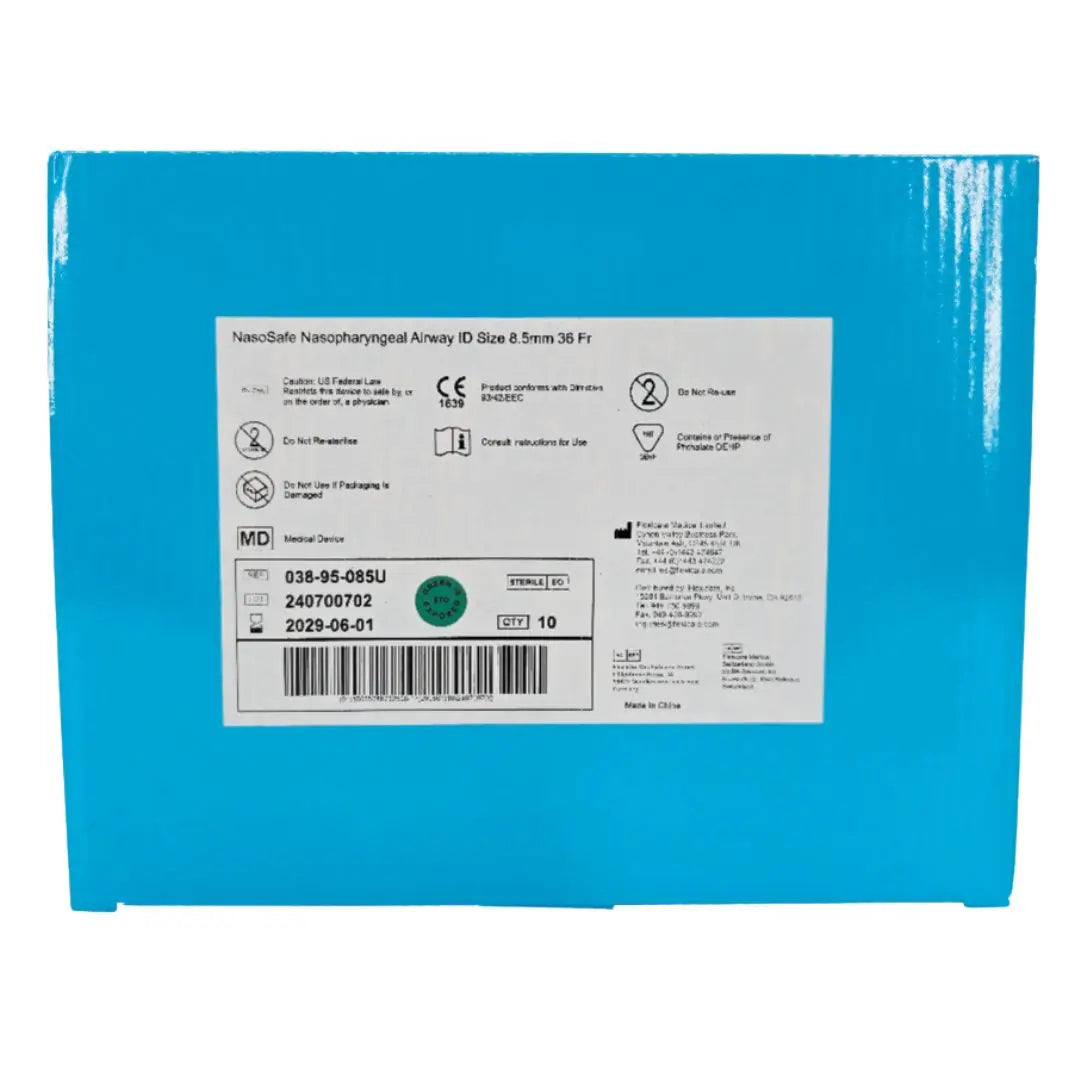 Flexicare 038-95-085U NasoClear Nasopharyngeal Airway ID Size 8.5mm 36Fr. BX/10 Flexicare