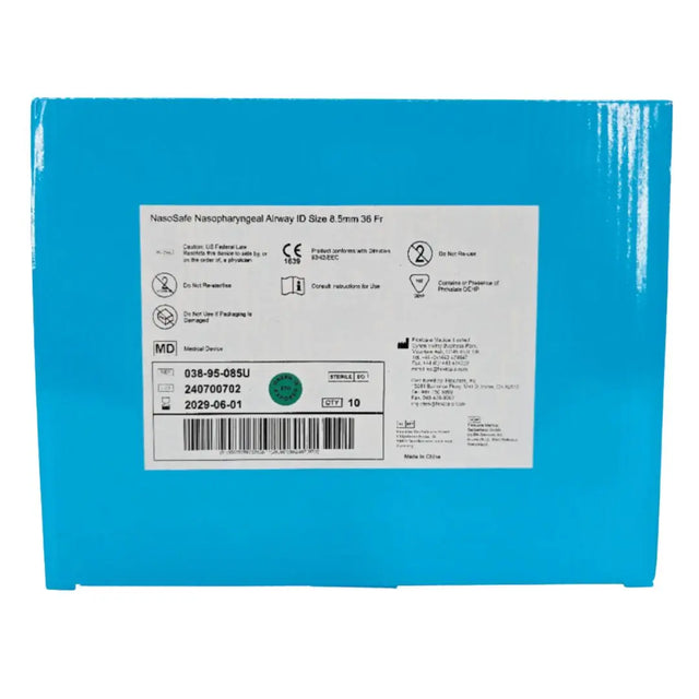 Flexicare 038-95-085U NasoClear Nasopharyngeal Airway ID Size 8.5mm 36Fr. BX/10 Flexicare