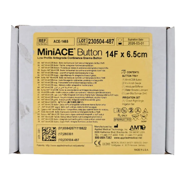 Applied Medical Technology ACE-1465 MiniACE Low Profile Antegrade Continence Enema Button 14F x 6.5cm Applied Medical Technology, Inc.