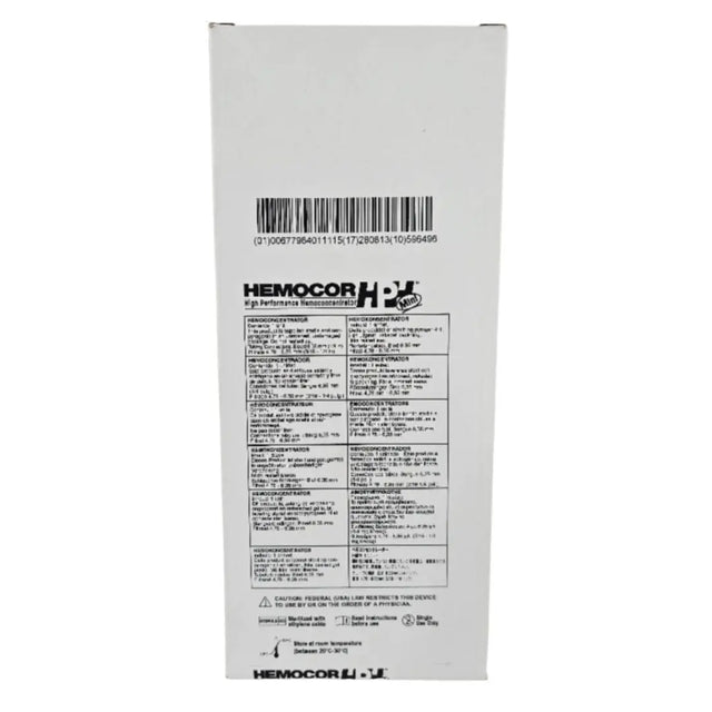 Medivators HPH Mini No-rinse 0.07 M2 Hemoconcentrator, Accessory Connector Package Supplied CS/4 Medivators