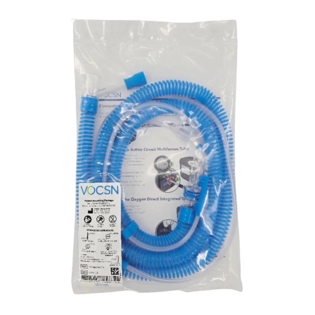 Ventec PRT-00794-001 VOCSN Patient Breathing Package Adult, Active, Oxygen, Blue 19mm x 6.4 ft. Ventec