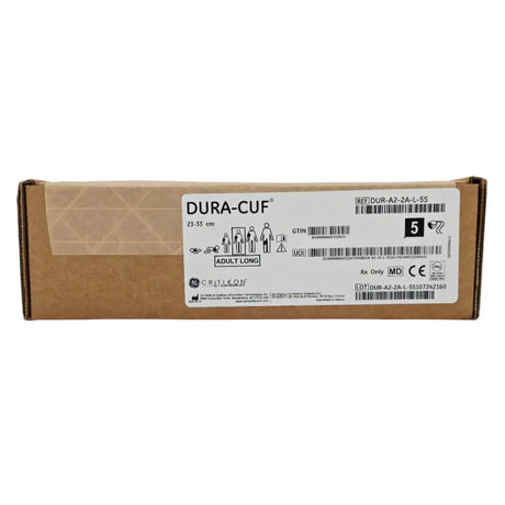 GE Critikon DUR-A2-2A-L-5S Dura-Cuf Blood Pressure Cuff Adult Long 23-33cm BX/5 GE