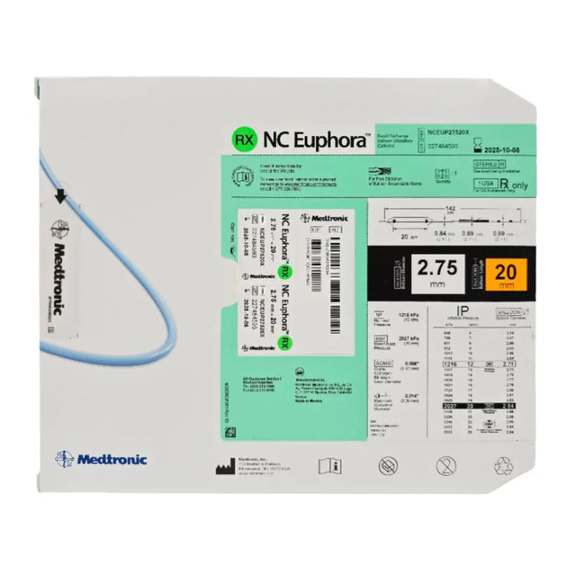 Medtronic NCEUP27520X NC Euphora 2.75mm x 20mm Noncompliant Balloon Dilation Catheter Medtronic