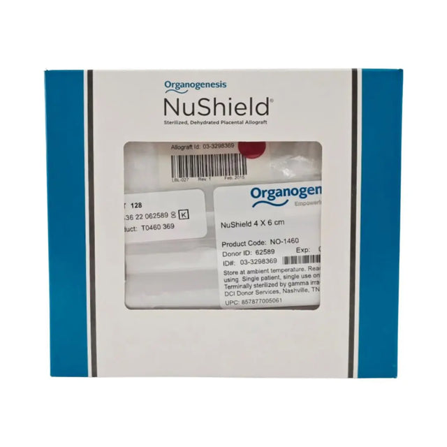 Organogenesis NO-1460 NuShield 4 X 6cm Sterilized, Dehydrated Placental Allograft Organogenesis
