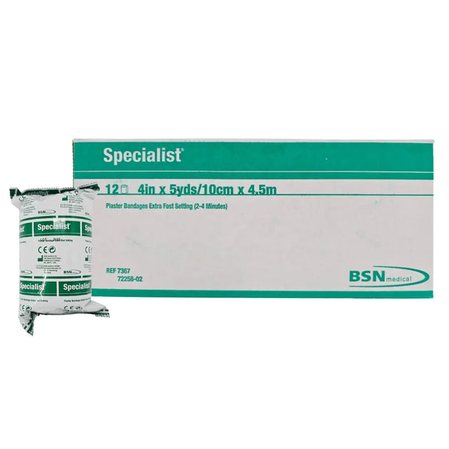 BSN Medical 7367 Specialist Plaster Bandages Extra-Fast Setting 4in x 5yds BX/12 BSN