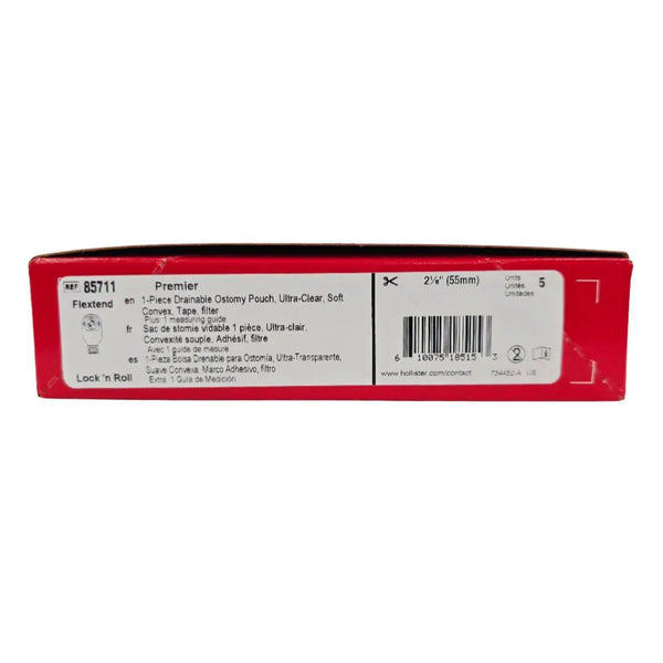 Hollister 85711 Premier 1-Piece Drainable Ostomy Pouch, Soft