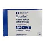 Covidien 8881892950 Magellan 29G x x1/2" 1/2 mL Insulin Safety Syringe BX/50 Covidien
