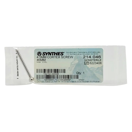 Synthes 214.046 4.5mm Cortex Screw 46mm Synthes