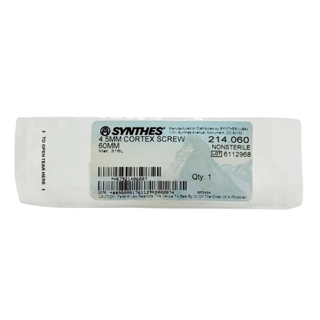 Synthes  214.060 4.5MM CORTEX SCREW 60MM Synthes