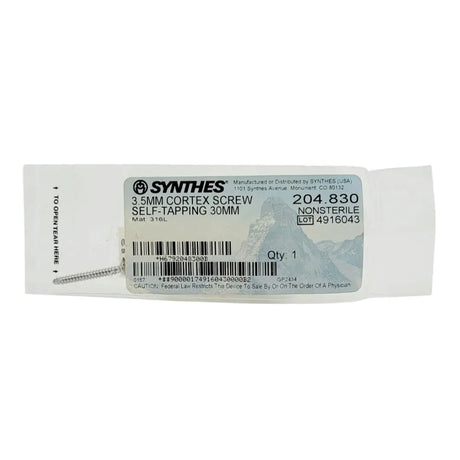 Synthes 204.830 3.5MM CORTEX SCREW SELF-TAPPING 30MM Synthes
