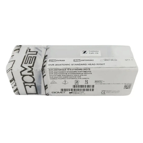 Biomet DVRAR DVR Anatomic Standard Head Right Ti Implant Biomet