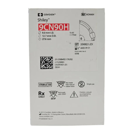 Covidien 9CN90H Shiley Adult Flexibile Tracheostomy Tube w/ TaperGuard Cuff Covidien
