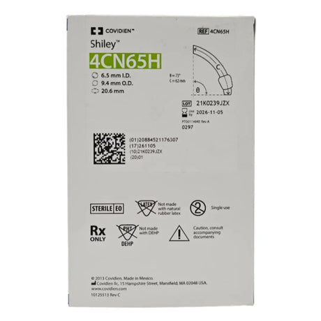 Covidien 4CN65H Shiley Adult Flexible Tracheostomy Tube w/ TaperGuard Cuff Covidien