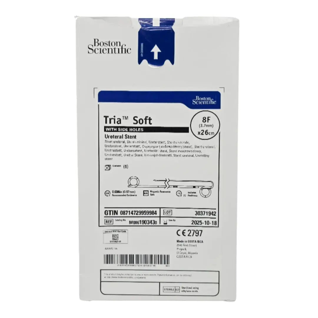 Boston Scientific M0061903430 Tria Soft Ureteral Stent w/ Side Holes 8F x 26cm Boston Scientific