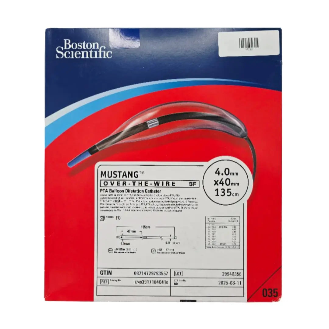 Boston Scientific H74939171040410 Mustang OVER-THE-WIRE 5F 4.0mm x 40mm x 135cm PTA Balloon Dilatation Catheter Boston Scientific