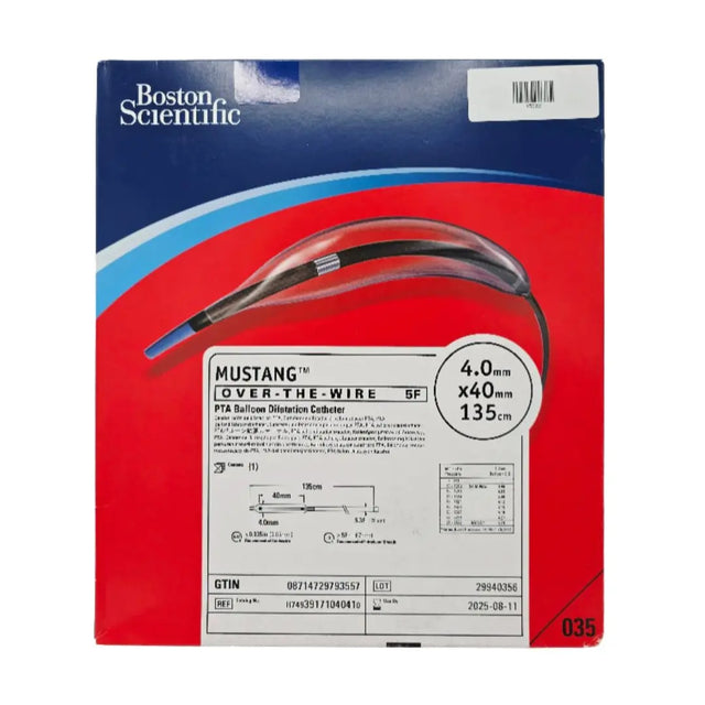 Boston Scientific H74939171040410 Mustang OVER-THE-WIRE 5F 4.0mm x 40mm x 135cm PTA Balloon Dilatation Catheter Boston Scientific