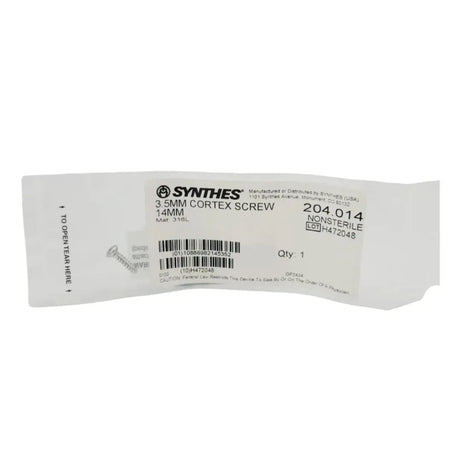 Synthes 204.014 3.5mm Cortex Screw 14mm Synthes