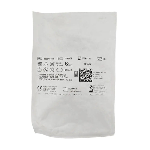 Zimmer 60707010700 Disposable Tourniquet Cuff Dual Port Single Bladder 42" Zimmer