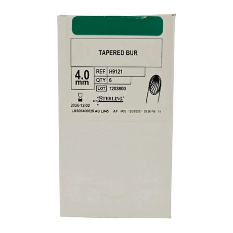 ConMed H9121 Sterling Tapered Bur, Large Hub 4.0mm BX/6 ConMed