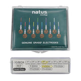 Natus F-E5GH-48 Genuine GRASS 10mm Gold Cup-Disc Electrodes - Reusable 48" BX/10 Natus