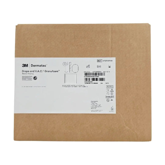 KCI DTGF05PKM 3M Dermatac Drape and V.A.C. Granufoam Medium Dressing CS/5 KCI