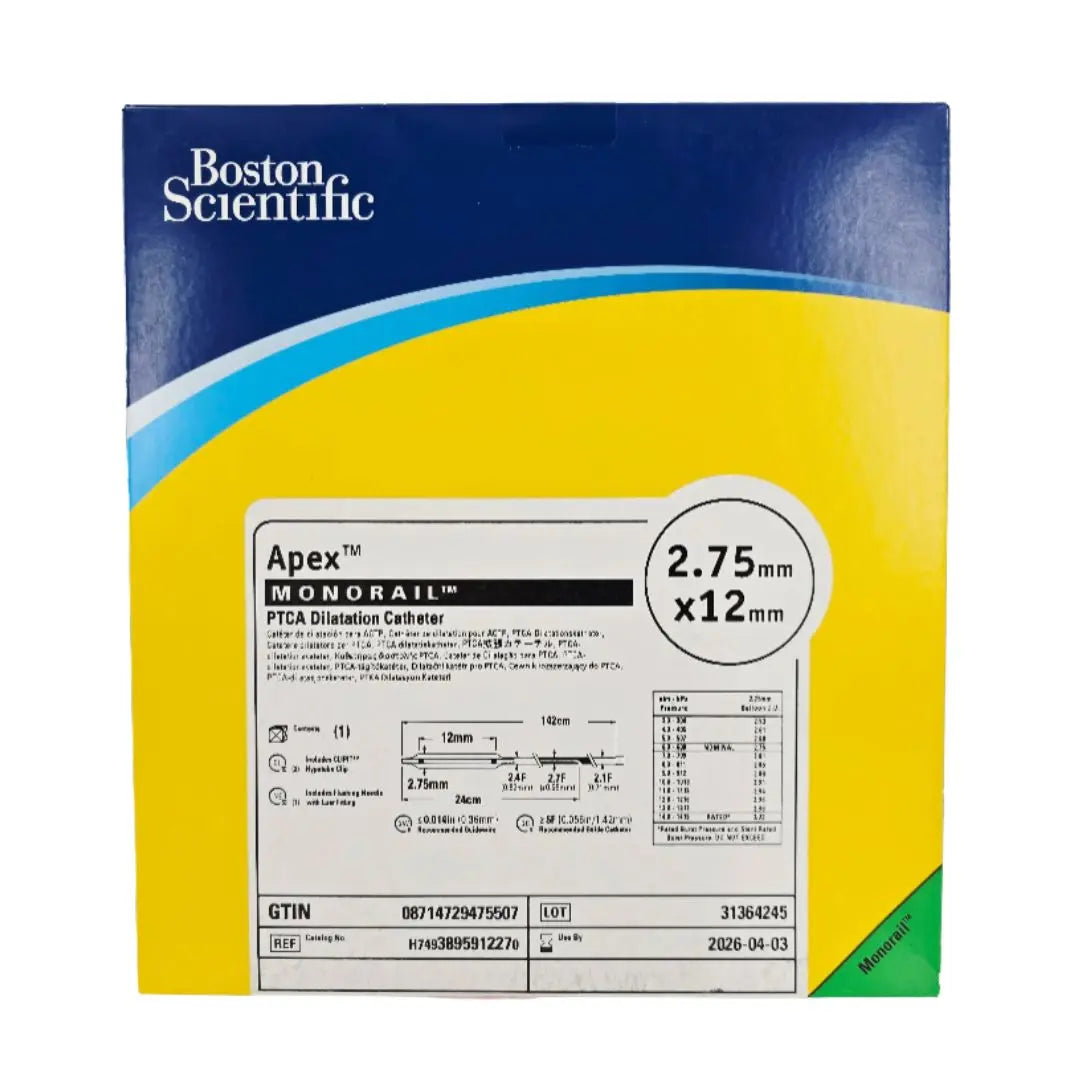 Boston Scientific H7493895912270 Apex Monorail PTCA Dilation Catheter 2.75mm x 12mm Boston Scientific