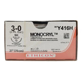 Ethicon Y416H 3-0 Monocryl 1X27" SH 26mm ETHALLOY BX/36 Ethicon