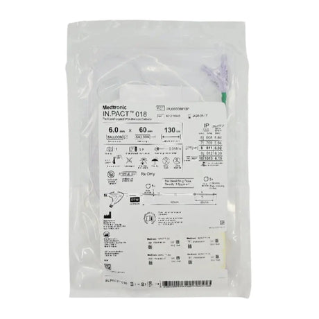 Medtronic IPU06006013P In.Pact 018 Paclitaxel-coated PTA Balloon Catheter 6.0mm x 60mm 130cm Medtronic