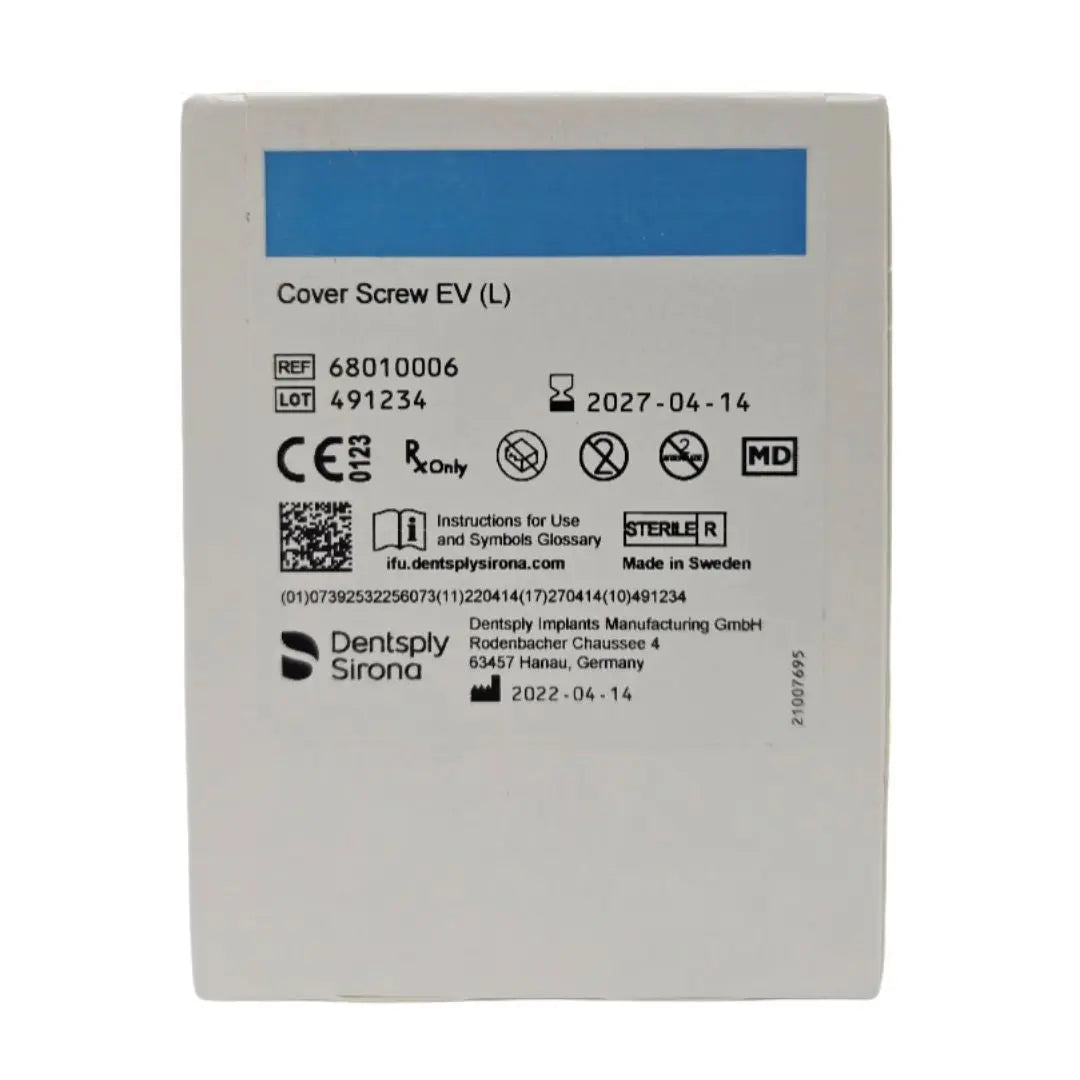 Dentsply Implants Manufacturing 68010006 Cover Screw EV (L) Dentsply Implants Manufacturing