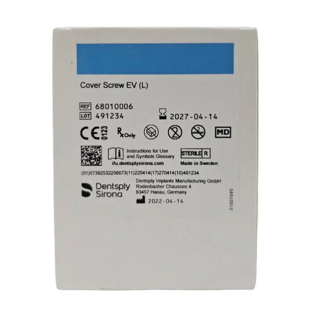 Dentsply Implants Manufacturing 68010006 Cover Screw EV (L) Dentsply Implants Manufacturing