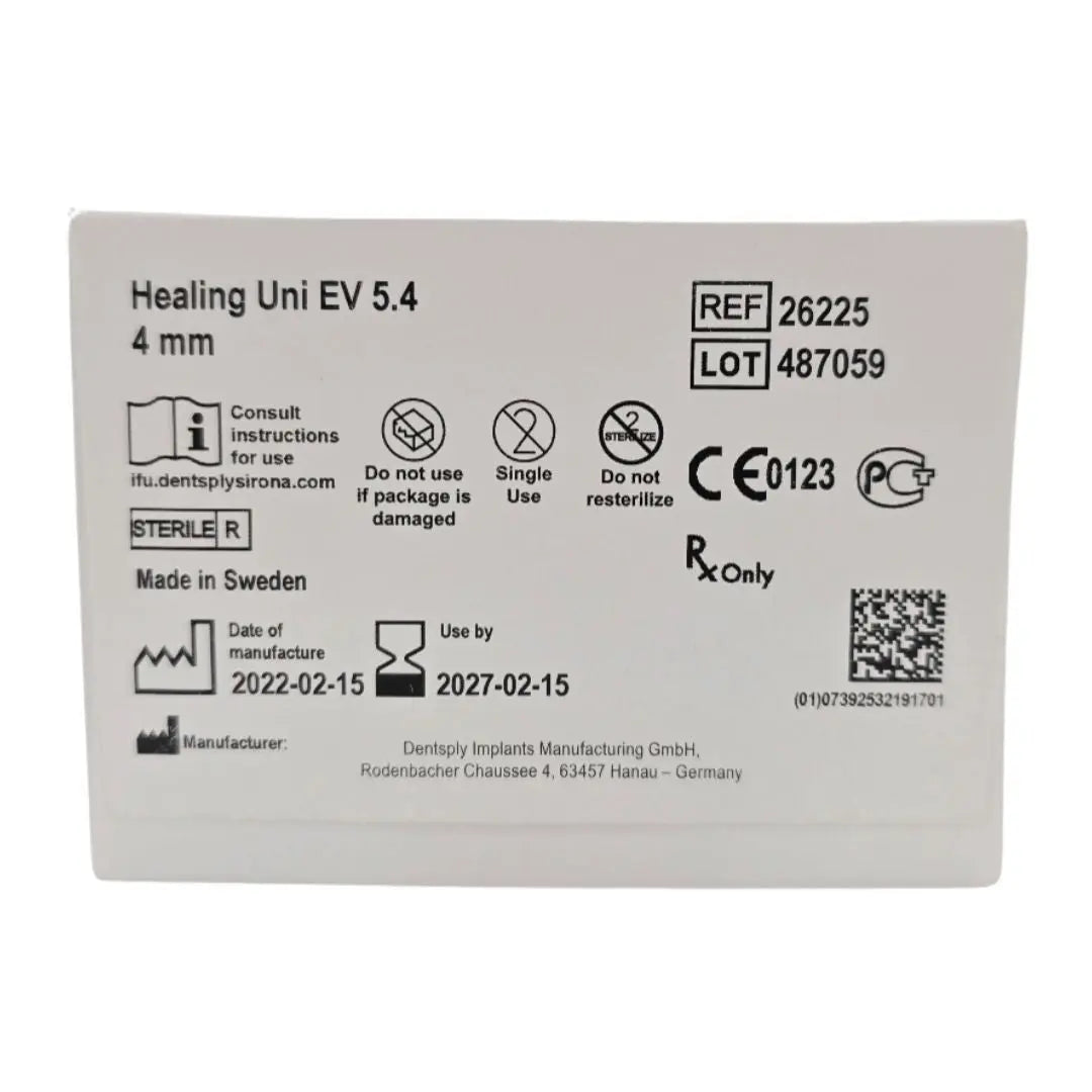 Dentsply Implants Manufacturing 26225 Healing Uni EV 5.4 4mm Astra Tech Implant System