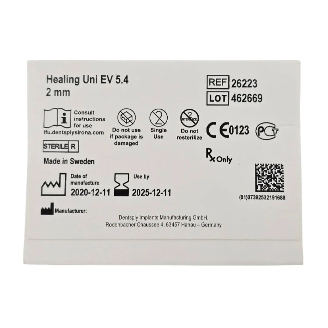 Dentsply Implants Manufacturing 26223 Healing Uni EV 5.4 2mm Astra Tech Implant System