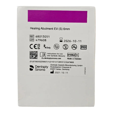 Dentsply Implants Manufacturing 68013051 Healing Abutement EV (S) 6mm DS Implants